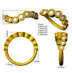 9ct Yellow Gold Round Lab Grown Diamond Ring 3