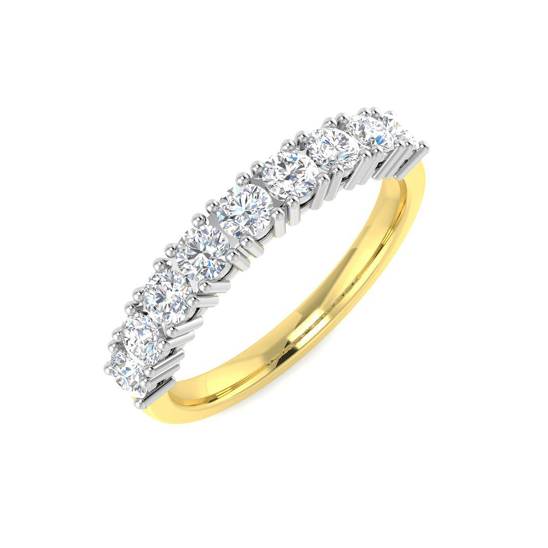 9ct Yellow Gold Round Diamond Ring 1