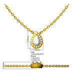 9ct White Gold Pear Lab Grown Diamond Necklace 2