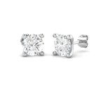 9ct White Gold Round Lab Grown Diamond Earrings 1