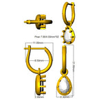 9ct Yellow Gold Pear Lab Grown Diamond Earrings 2