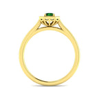 9ct Yellow Gold Round Emerald and Diamond Ring 2