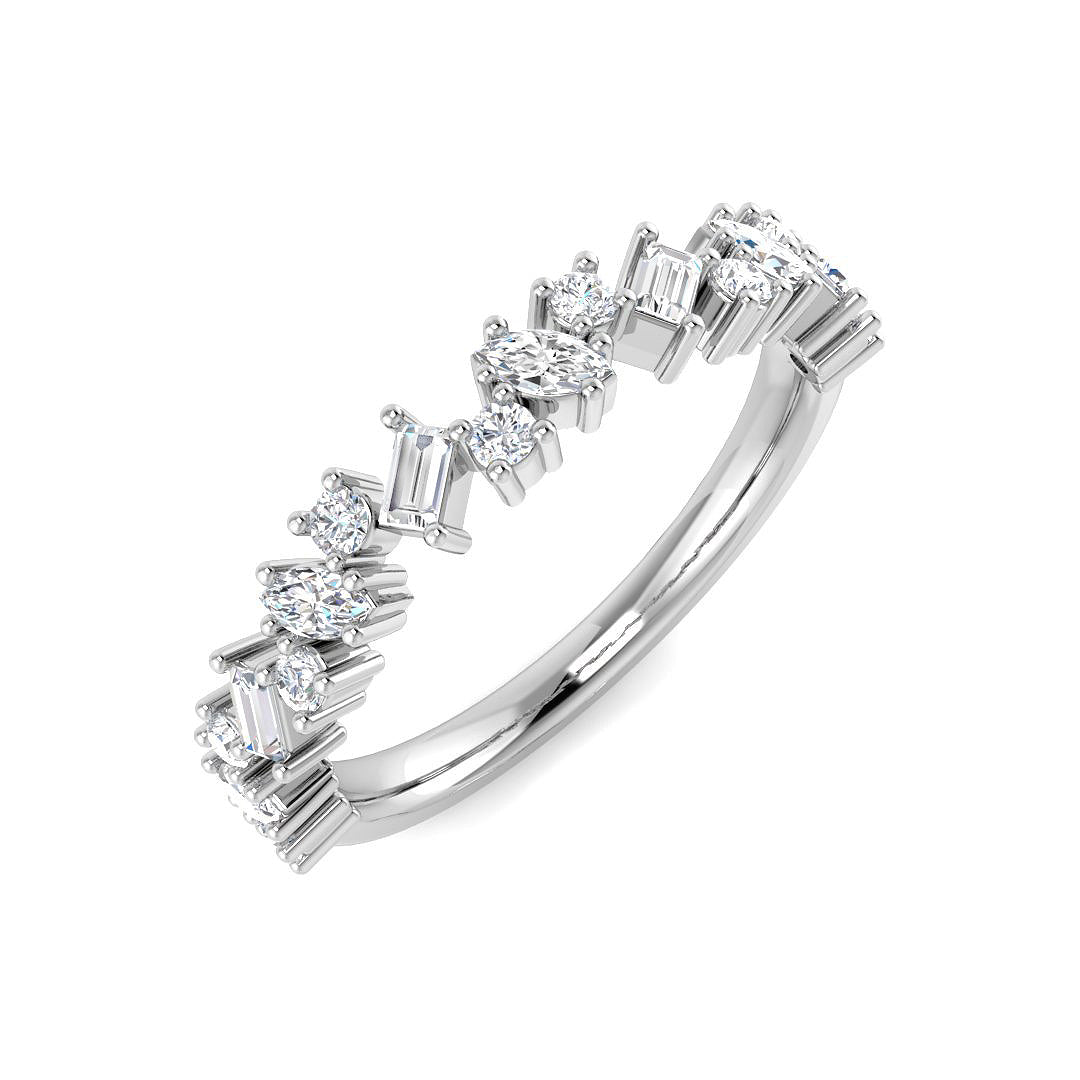 Platinum Baguette and Marquise Diamond Ring 1