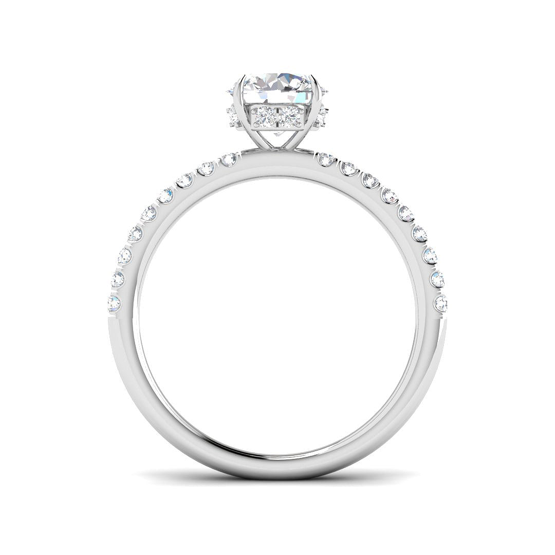 9ct White Gold Round Lab Grown Diamond Ring 2