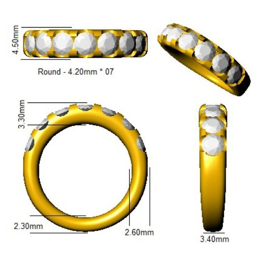 9ct White Gold Round Lab Grown Diamond Ring 2