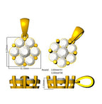 9ct Yellow Gold Round Lab Grown Diamond Pendant 2