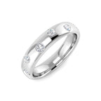 9ct White Gold Round Lab Grown Diamond Ring 1