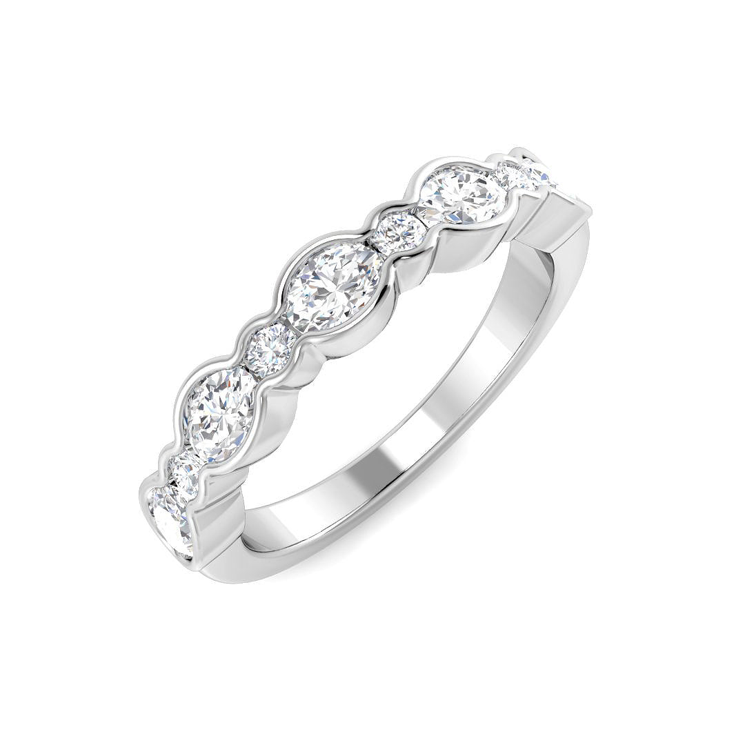 9ct White Gold Oval Lab Grown Diamond Ring 1