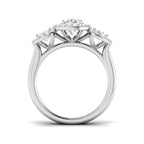 Platinum Oval Lab Grown Diamond Ring 2