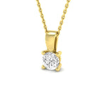 9ct Yellow Gold Round Lab Grown Diamond Pendant 1