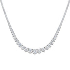 9ct White Gold Round Lab Grown Diamond Necklace 1