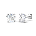 9ct White Gold Round Lab Grown Diamond Earrings 1