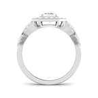 9ct White Gold Emerald Cut Lab Grown Diamond Ring 2
