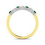 9ct Two Tone Round Emerald and Diamond Ring 2