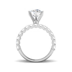 9ct White Gold Emerald Cut Lab Grown Diamond Ring 2