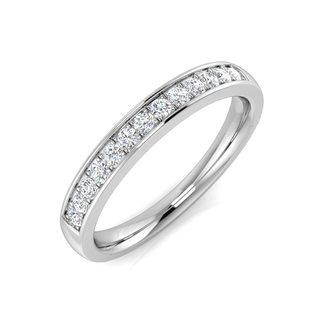 9ct White Gold Round Diamond Ring 1