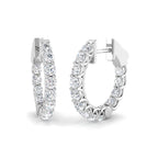 9ct White Gold Round Lab Grown Diamond Earrings 1