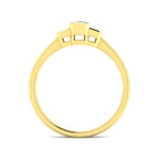 9ct Yellow Gold Emerald Cut Lab Grown Diamond Ring 2