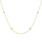 9ct Yellow Gold Oval Lab Grown Diamond Necklace 1
