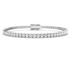18ct White Gold Round Lab Grown Diamond Bracelet 1