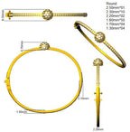 9ct Yellow Gold Round Lab Grown Diamond Bangle 2