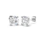 9ct White Gold Round Lab Grown Diamond Earrings 1