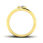 9ct Yellow Gold Pear Lab Grown Diamond Ring 2