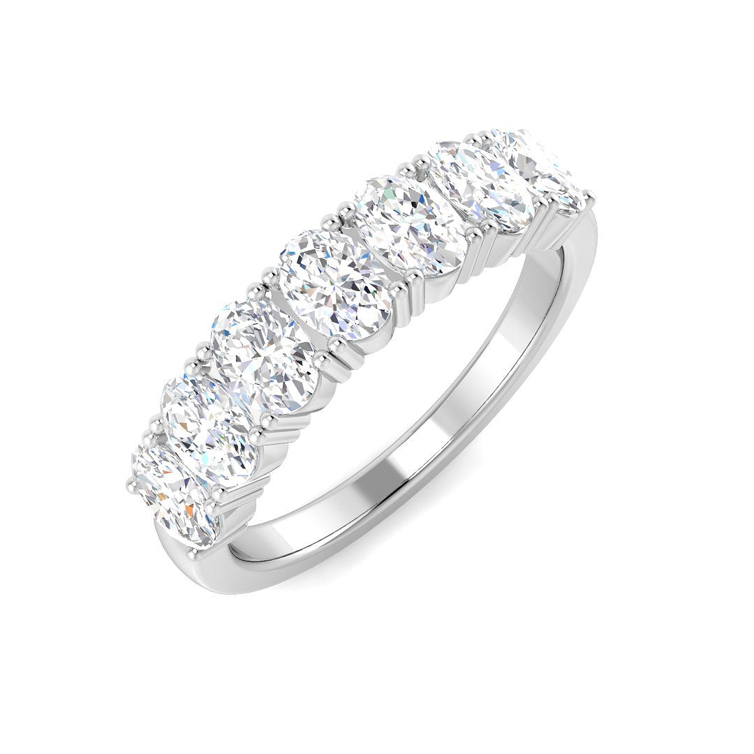 Platinum Oval Lab Grown Diamond Ring 1