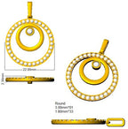 9ct Yellow Gold Round Lab Grown Diamond Pendant 2