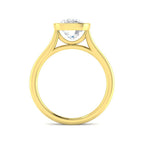 9ct Yellow Gold Cushion Lab Grown Diamond Ring 2