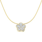 9ct Yellow Gold Pear Lab Grown Diamond Necklace 1