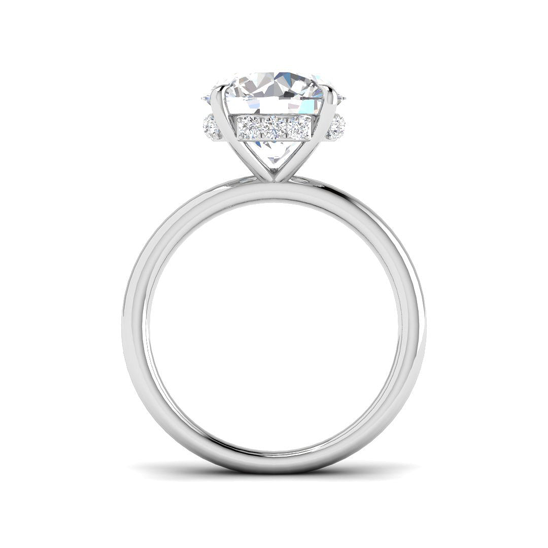 9ct White Gold Round Lab Grown Diamond Ring 2