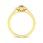 9ct Yellow Gold Oval Ruby and Diamond Ring 2