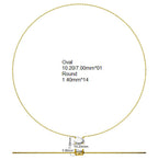 9ct Yellow Gold Oval Lab Grown Diamond Necklace 2