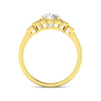 9ct Yellow Gold Cushion and Emerald Cut Cvd Old Cut Ring 2