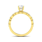 9ct Yellow Gold Emerald Cut and Marquise Lab Grown Diamond Ring 2
