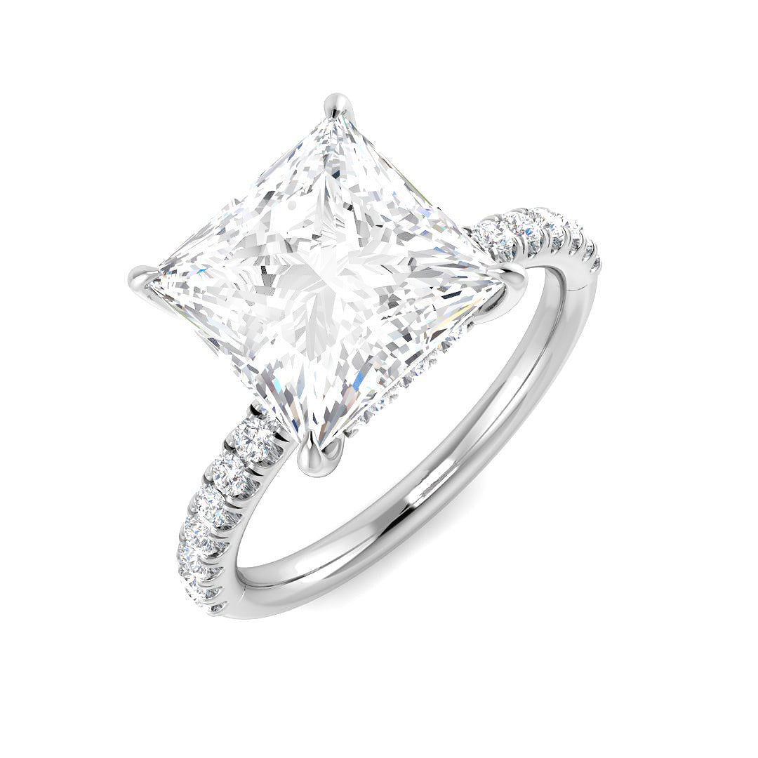 Platinum Princess Lab Grown Diamond Ring 1