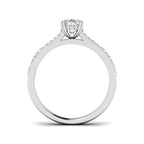 Platinum Oval Lab Grown Diamond Ring 2