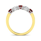 18ct Two Tone Round Ruby and Diamond Ring 2