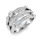 9ct White Gold Round Lab Grown Diamond Ring 1