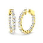 9ct Yellow Gold Round Lab Grown Diamond Earrings 1