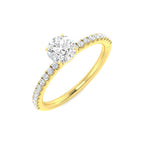 18ct Yellow Gold Round Lab Grown Diamond Ring 1