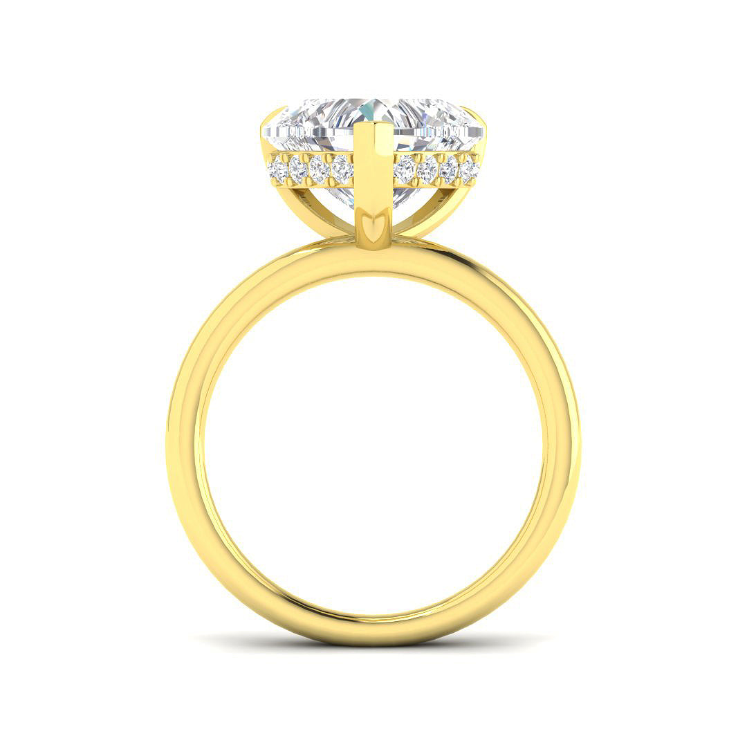 18ct Yellow Gold Heart Lab Grown Diamond Ring 2