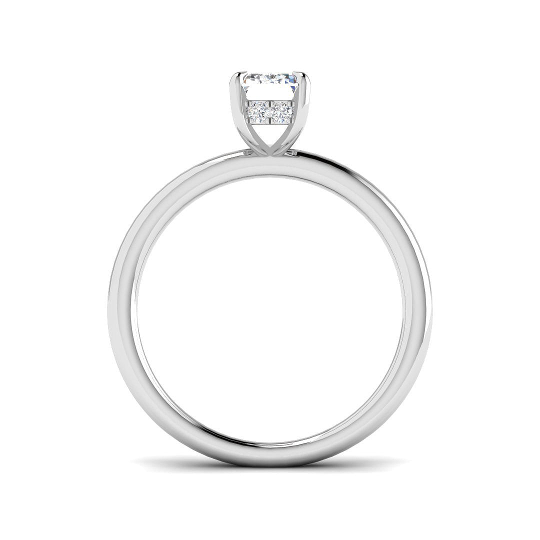 Platinum Radiant Lab Grown Diamond Ring 2