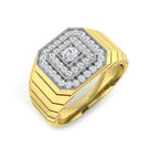 9ct Yellow Gold Round Lab Grown Diamond Ring 1