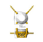 9ct White Gold Round Lab Grown Diamond Necklace 2