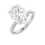 9ct White Gold Oval Lab Grown Diamond Ring 1