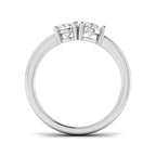 18ct White Gold Oval and Pear Lab Grown Diamond Ring 2