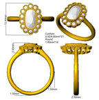9ct Yellow Gold Cushion Cvd Old Cut Ring 3