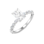 Platinum Marquise and Radiant Lab Grown Diamond Ring 1